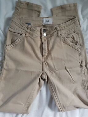 BKE Buckle Stretch Khaki Skinny Jeans - Beige Tan Size 27
